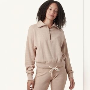 VARLEY Buckingham Pique Knit Cotton Half-Zip Sweater(color may vary) Size M